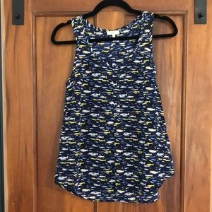 Joie Fish Sleeveless Blouse in XS